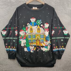 Vintage YS Studio Sweatshirt Unisex XL Christmas Graphic Holiday 1980s